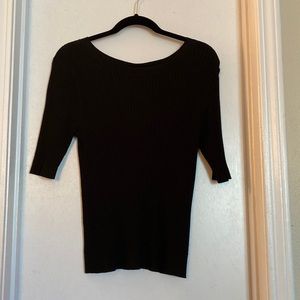 Lane Bryant Short Sleeve Boatneck/Ballet Neck Sweater with back keyhole